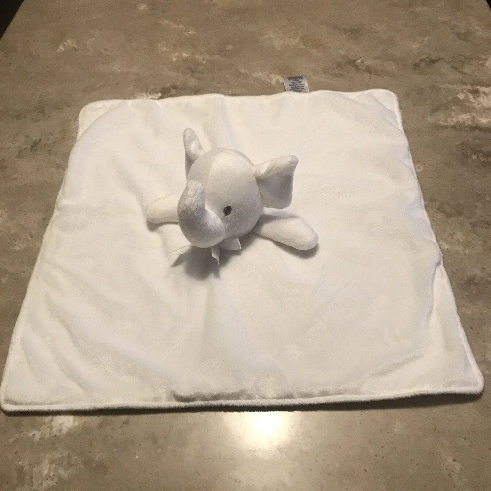 Nuby White Elephant Lovey Security blanket